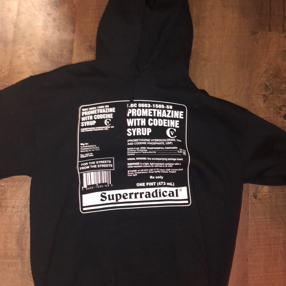 superrradical cough syrup hoodie